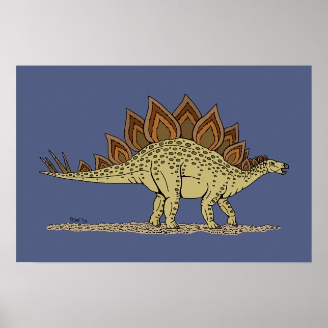 Poster Dinossauro Jurássico Stegossauro (Frente)