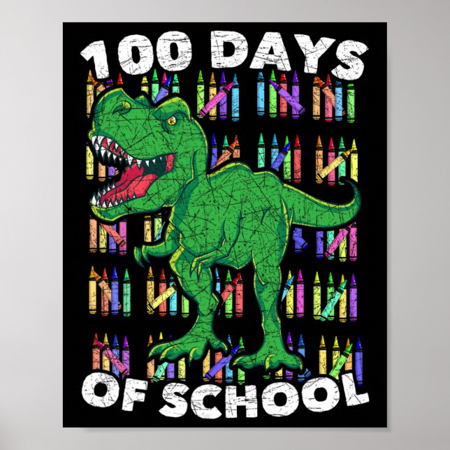 Poster Dinossauro Meninas Crianças Estudantes T Rex 100 D (Frente)