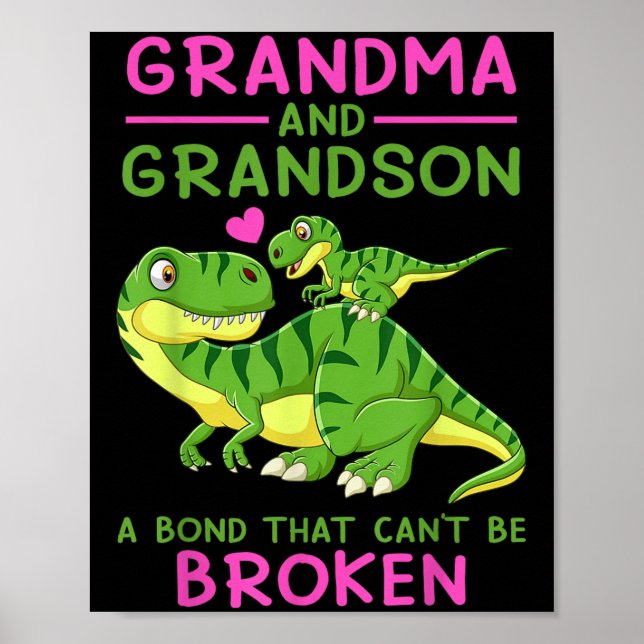 Poster Dinossauro Vovó e neto Uma Obrigação que não pode  (Frente)