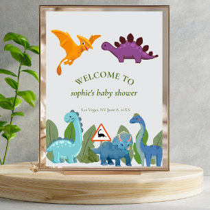 Poster Dinossauros Atravessando, Pterodáctilo, Placa de B