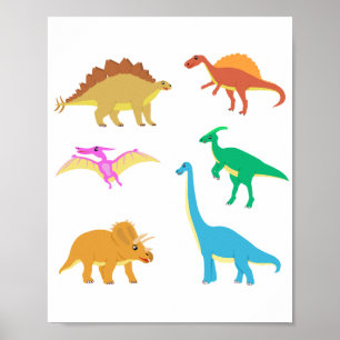 Poster Dinossauros bonitos