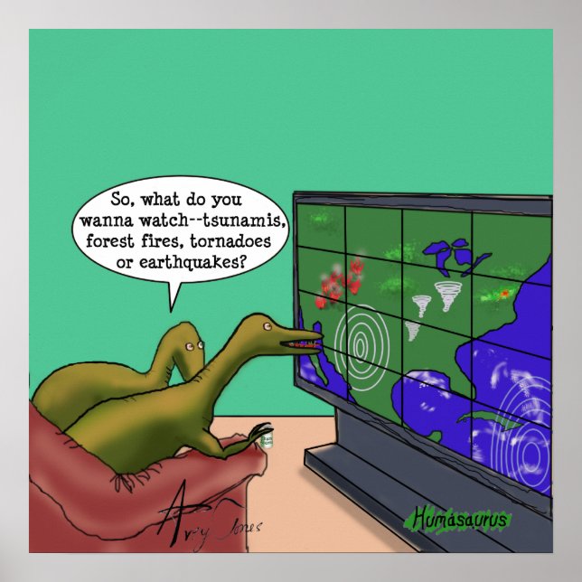 Poster Dinossauros das Alterações Climáticas (Frente)