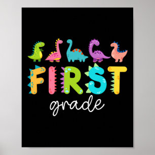 Poster Dinossauros De Primeiro Grau De Volta À Escola De
