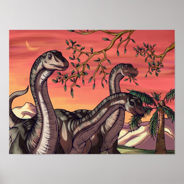 Poster Dinossauros em Dusk (Frente)