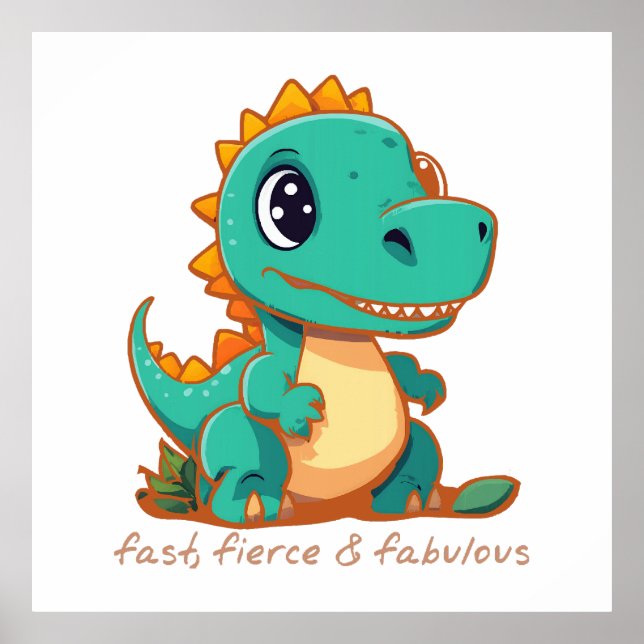 Poster Dinossauros Ferozes (Frente)