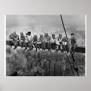 Poster Dinossauros num arranha-céu