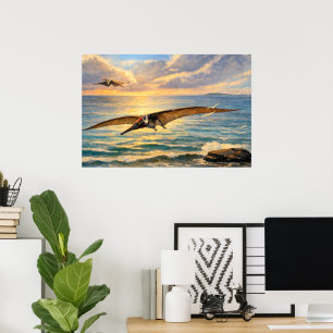 Poster Dinossauros Pterodáctilos Pré-Históricos