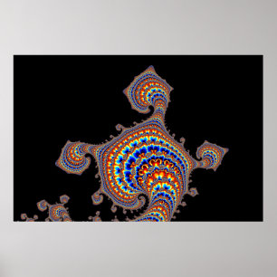 Póster Dinozaur - Arte Fractal