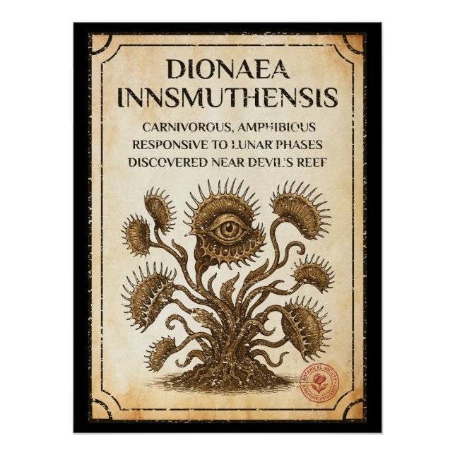 Póster Dionaea inncontrthensis - Uma Nova Descoberta Botâ (Frente)