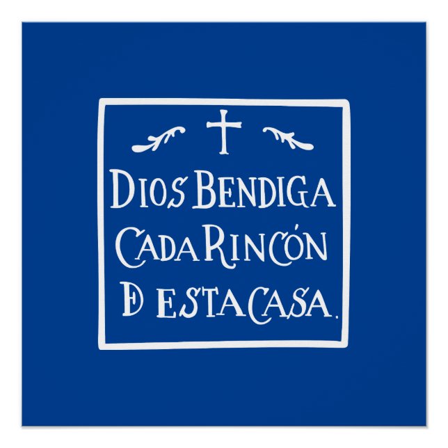 Póster Dios bendiga cada rincon (Frente)