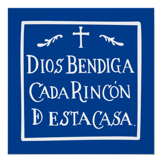 Póster Dios bendiga cada rincon (Frente)