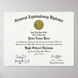Poster Diploma Clássico de Equivalência do Ensino Médio