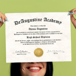 Poster Diploma de Ensino Médio para Homeschool