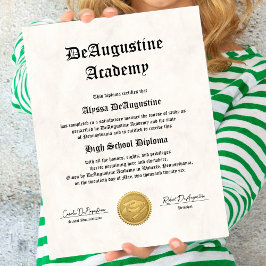 Poster Diploma de Ensino Médio para Homeschool