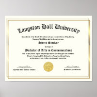 Diploma de Faculdade ou Universidade Réplica