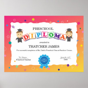 Poster Diploma de Graduação Pré-Escolar