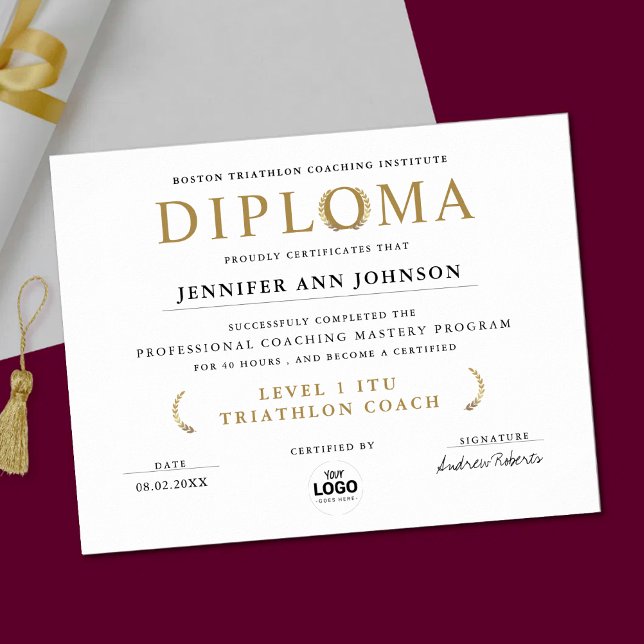 Poster Diploma de Graduação Simples e Elegante com Coroa  (Criador carregado)