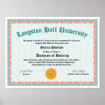 Diploma Engraçado, Doutorado de Bolsa, Gag Gift