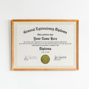 Poster Diploma Geral de Equivalência, Escola Superior e D