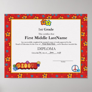 Poster Diploma Groovy de Homeschooler