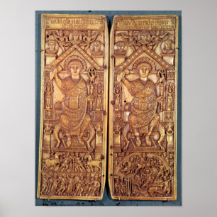 Póster Diptych consular Anastasius cinzelado
