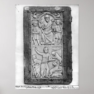 Póster Diptych consular de Aetius, painel da mão esquerd