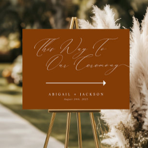Poster Direção da Cerimônia de Casamento com Letra Modern