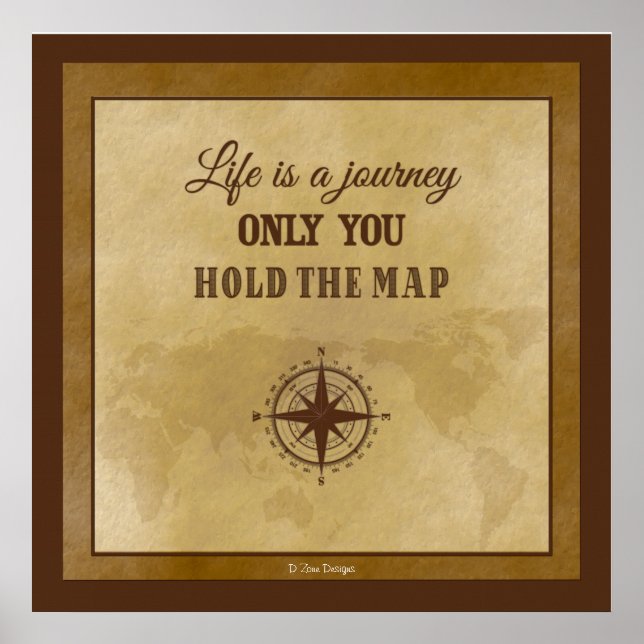 Póster Direcionamento da vida - Citação espiritual Inspir (Frente)