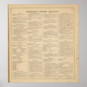 Poster Directório de empresas de Wilmington Delaware