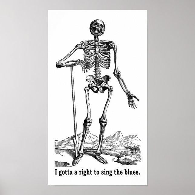 Poster Direita para cantar os Blues (Frente)