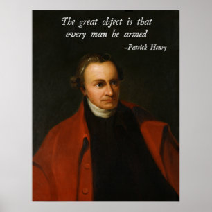 Póster Direito de Patrick Henry de carregar os braços