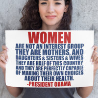 Direitos da Mulher Procura Escolha Obama Citação