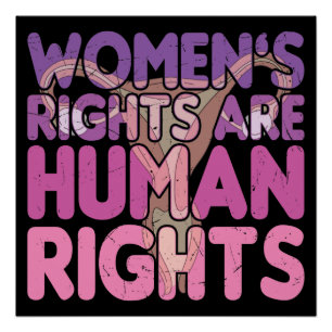 Póster Direitos das mulheres são direitos humanos