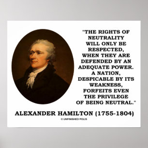 Póster Direitos de Alexander Hamilton do poder da