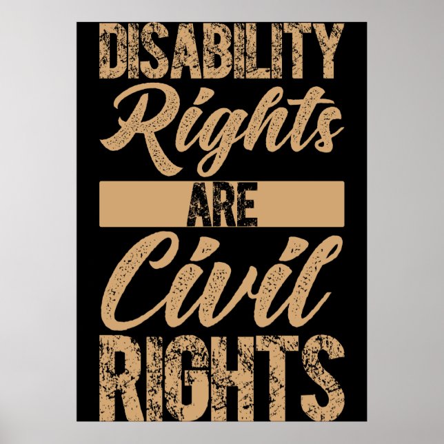 Poster Direitos de Deficiência São Direitos Civis (Frente)