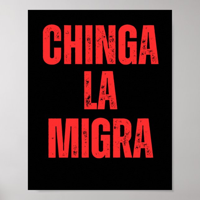 Poster Direitos de imigração Chinga La Migra 2025 (Frente)