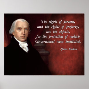 Póster Direitos de propriedade de James Madison