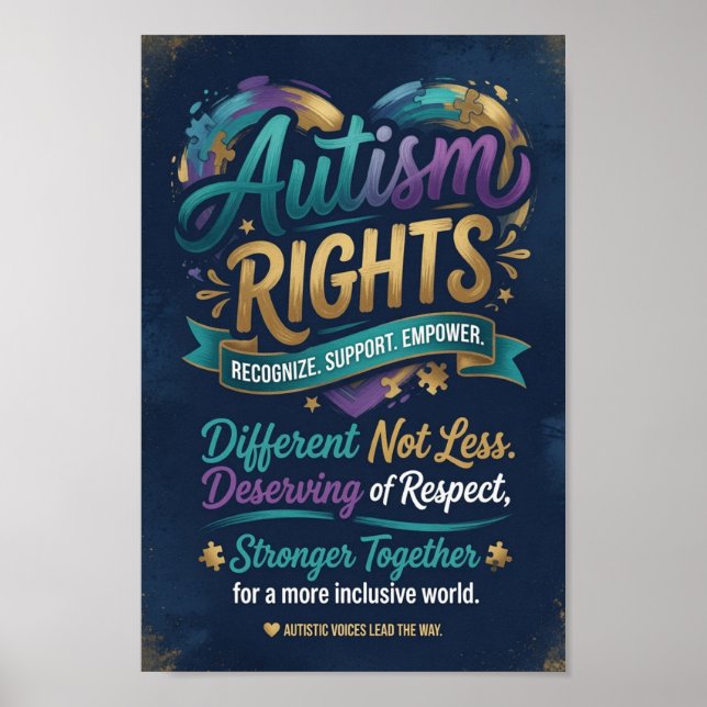 Poster Direitos do Autismo (Frente)