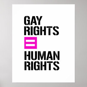 Poster Direitos Gay equivalem a Direitos Humanos