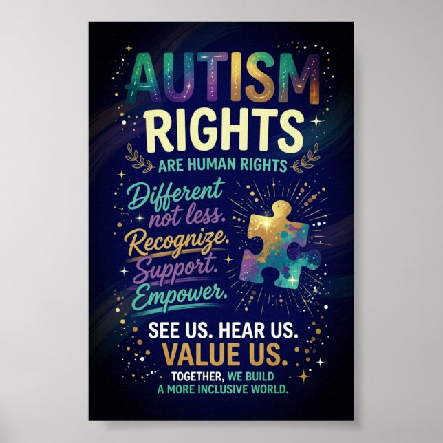 Poster Direitos Humanos do Autismo (Frente)