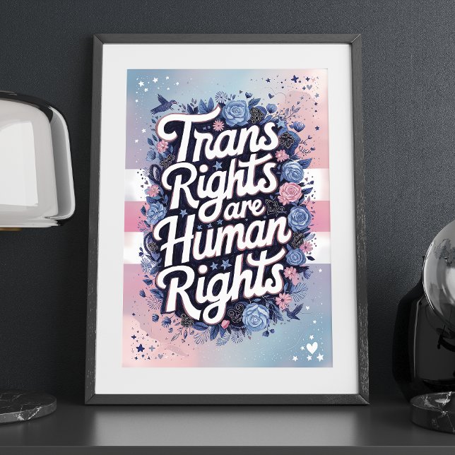 Poster Direitos Humanos são Arte Floral LGBTQ (Criador carregado)