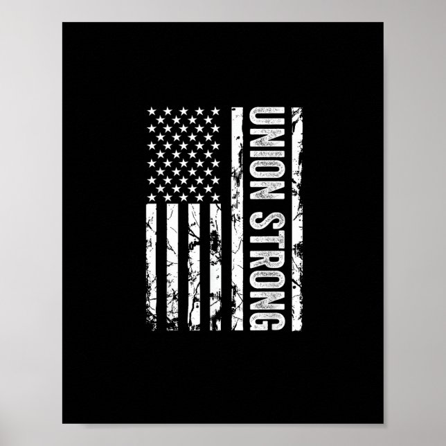 Poster Direitos sindicais - União forte - União (Frente)