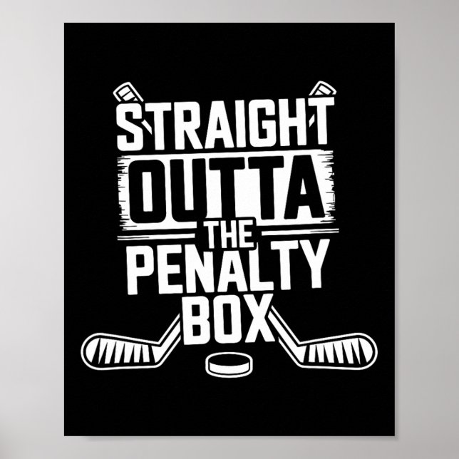 Poster Direto da Caixa de Penalidade - Jogador de Hóquei  (Frente)
