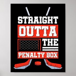 Poster Direto da Caixa de Penalidade Jogador de Hóquei En