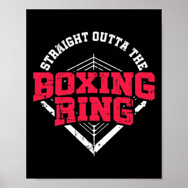 Poster Direto do Ringue de Boxe Mma Kickboxing Boxi (Frente)