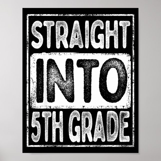 Poster Direto para a 5ª série retrô volta às aulas para (Frente)
