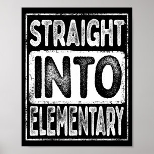 Poster Direto para o retro elementar de volta à escola