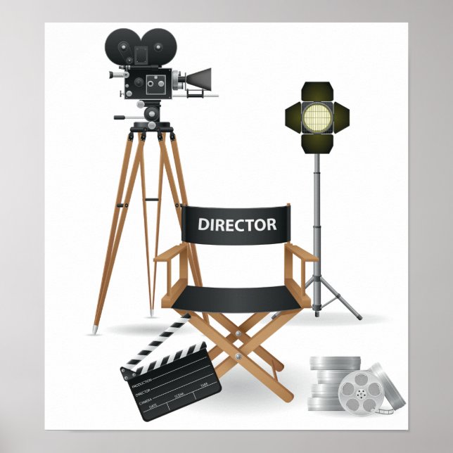 Póster Diretor de Cinema Define Cartaz (Frente)