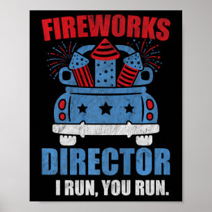 Poster Diretor de Fogos de Artifício Engraçado do Dia 4 d