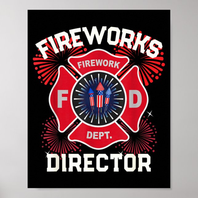 Poster Diretor de fogos de artifício engraçado segurança  (Frente)